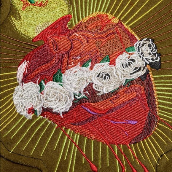 WHO DECIDES WAR Namesake Varsity Olive Jacket - Picture 4 of 7